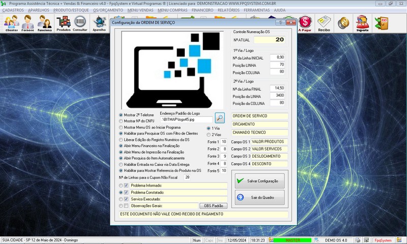 Programa OS Assistencia Tcnica v4.0 - FpqSystem