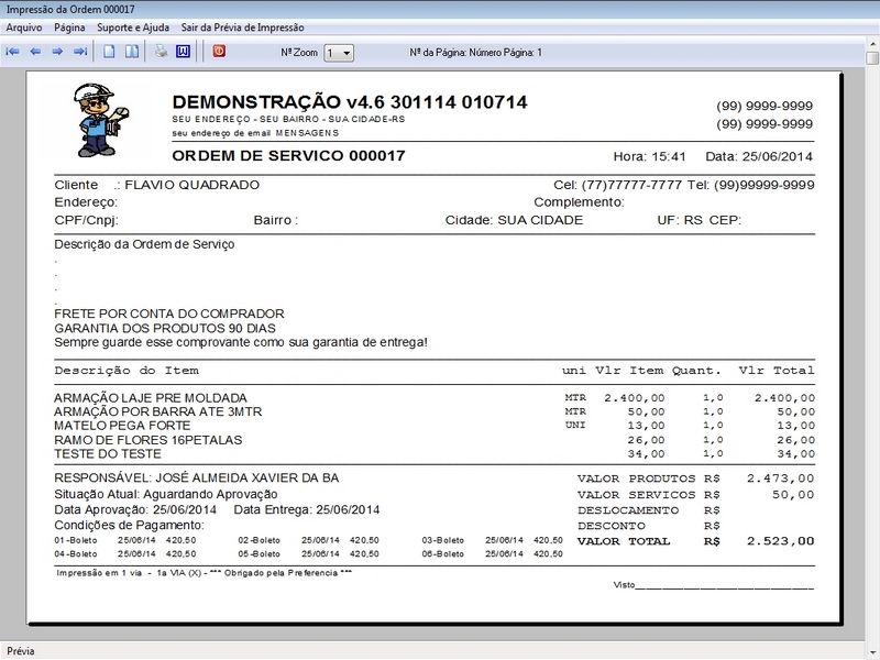 Programa Ordem de Servio Geral v4.6 - FpqSystem e Virtual Programas