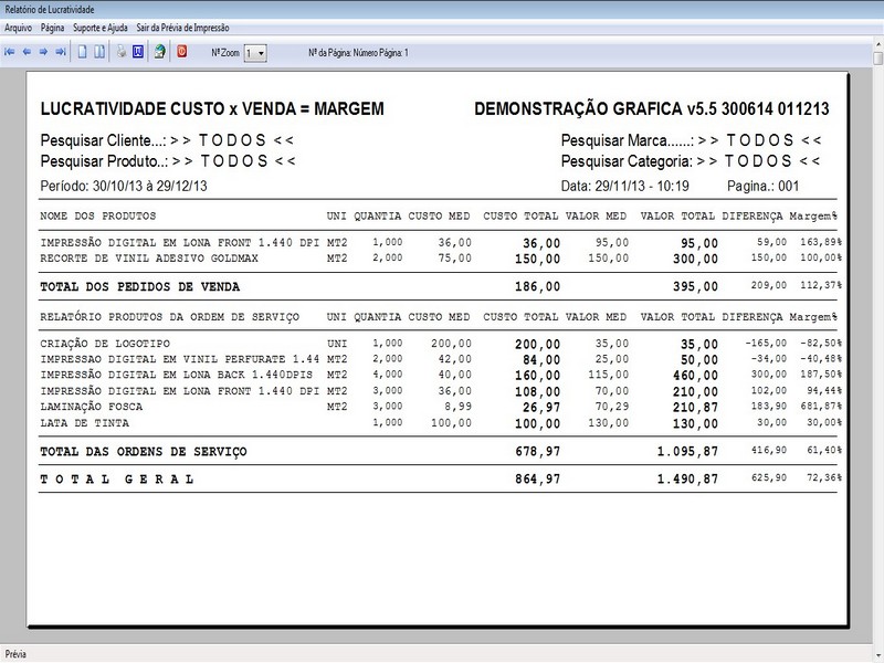 Imagens do Programa Grafica 5.5