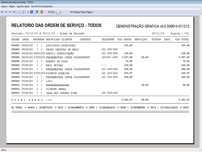 Imagens do Programa Grafica 5.5