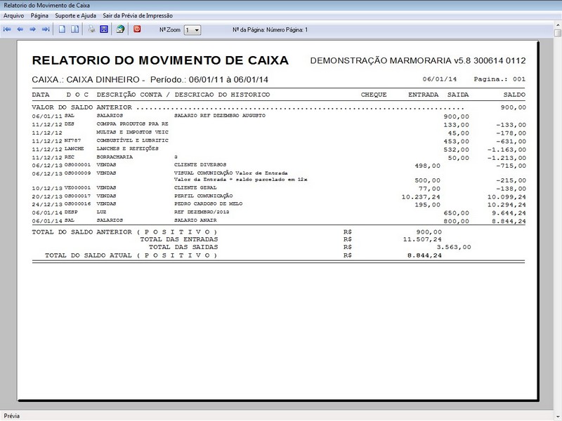 Imagens do Programa Marmoraria v5.8 Plus