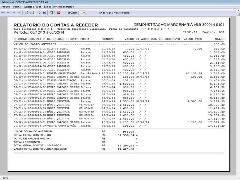 Imagens do Programa Marcenaria v5.9 Plus