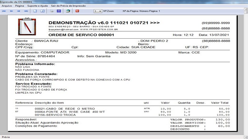 Programa OS Assistncia Tcnica 6.0 Plus