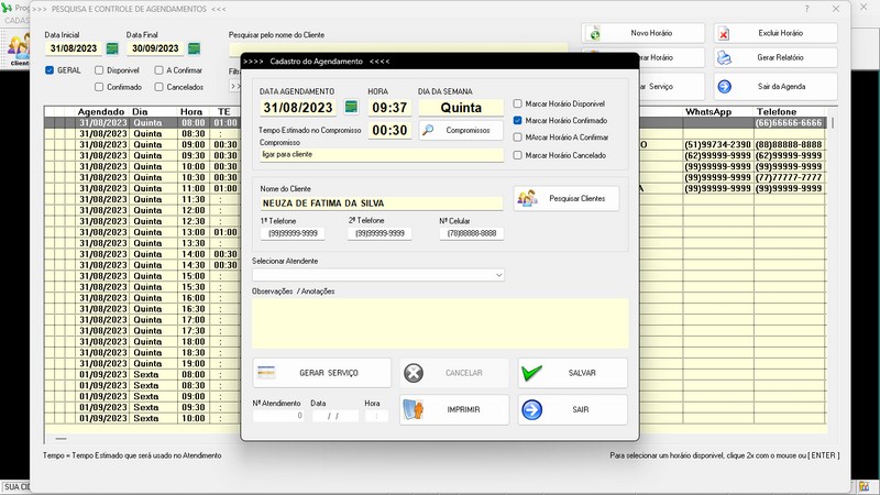 Imagem do Programa Serralheria, Agendamento e Financeiro 6.3 Plus