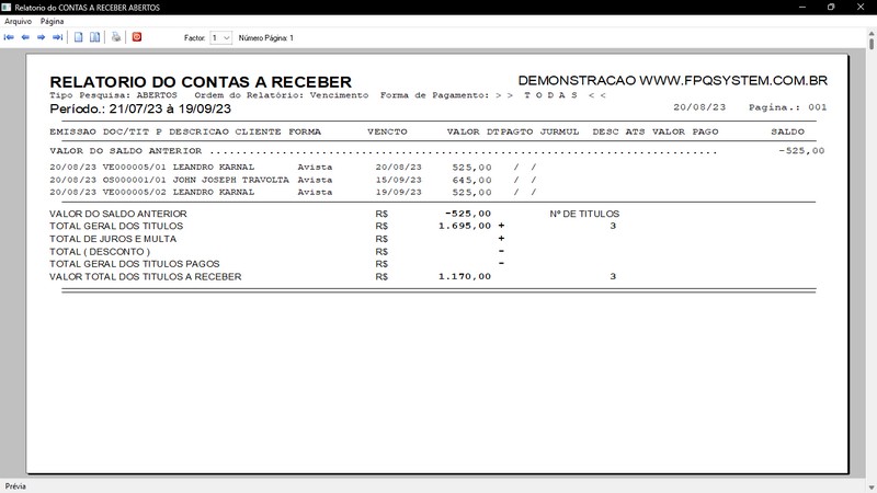 Imagens do Programa Vidraaria e Esquadria v6.7 Plus