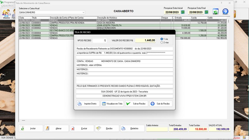 Imagens do Programa Marcenaria v6.9 Plus