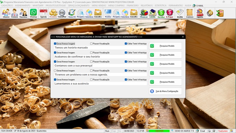 Imagens do Programa Marcenaria v7.9 Plus