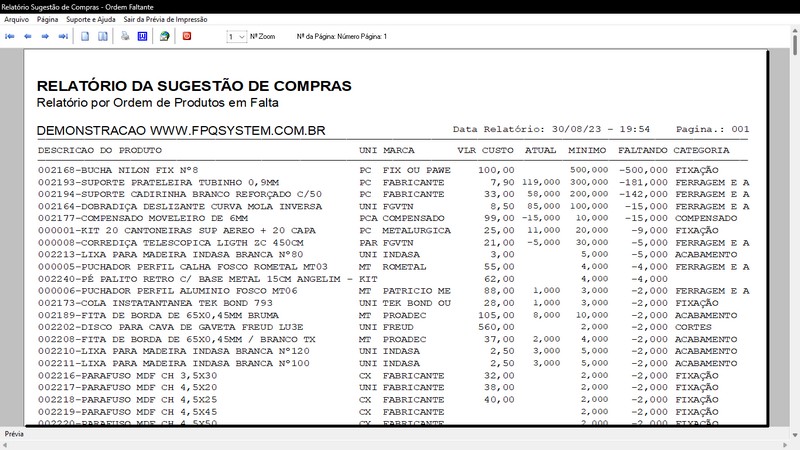 Imagens do Programa Marcenaria v7.9 Plus