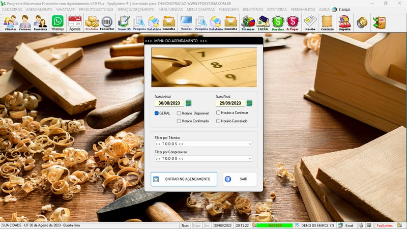 Imagens do Programa Marcenaria v7.9 Plus