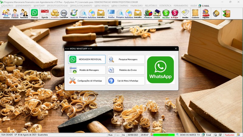 Imagens do Programa Marcenaria v7.9 Plus