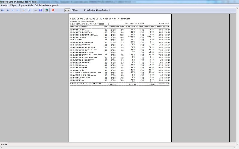 Imagens do Programa Grafica 7.5