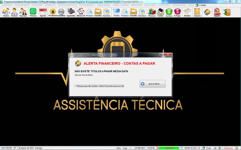 Programa OS Assistncia Tcnica para Celular 7.0 Plus