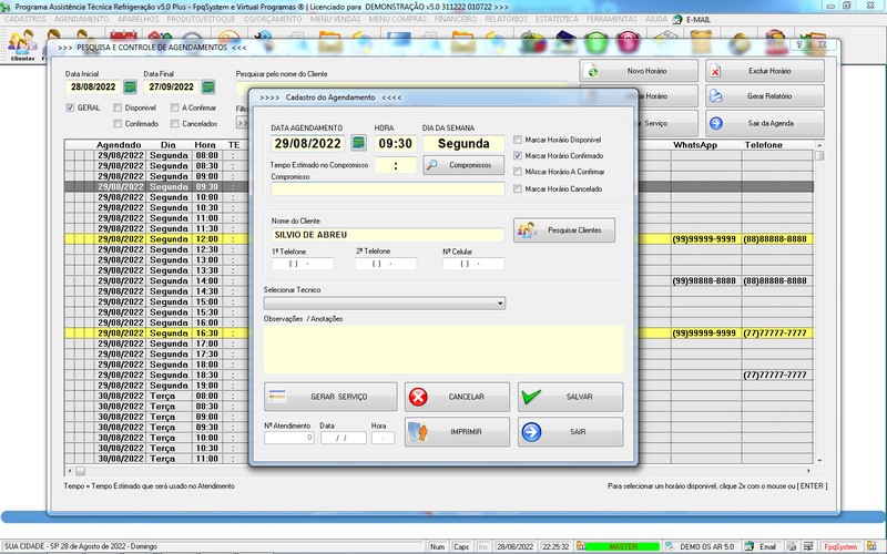 Programa OS Assistncia Tcnica para Refrigerao 5.0 Plus