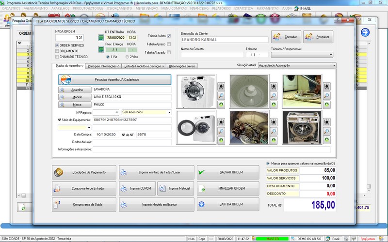 Programa OS Assistncia Tcnica para Refrigerao 5.0 Plus