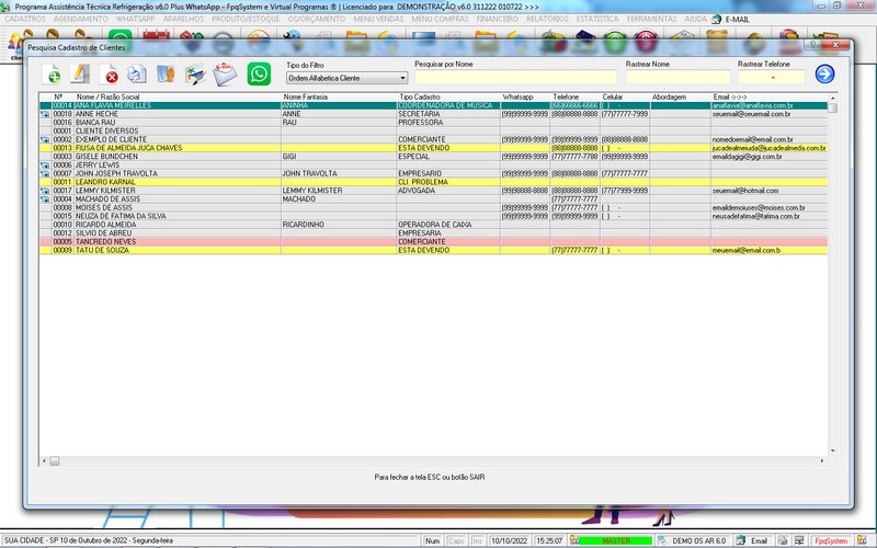 Programa OS Assistncia Tcnica para Refrigerao 6.0 Plus