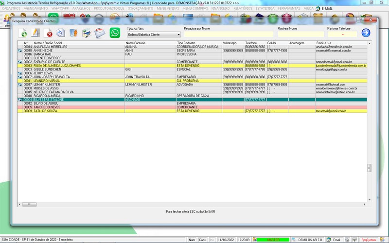 Programa OS Assistncia Tcnica para Refrigerao 7.0 Plus